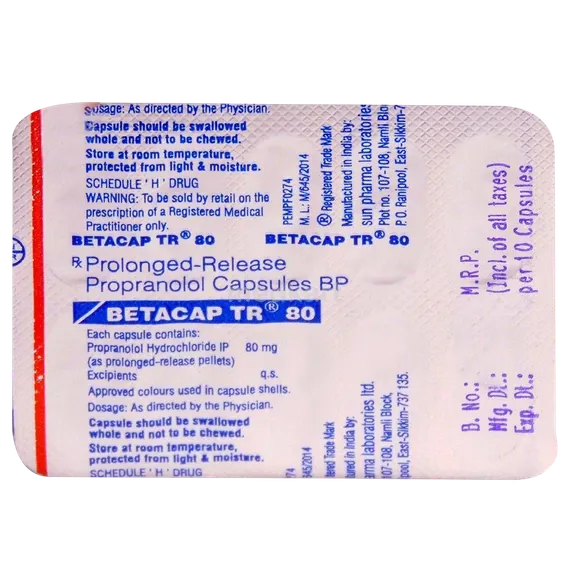 betacap tr 80mg capsule 10's